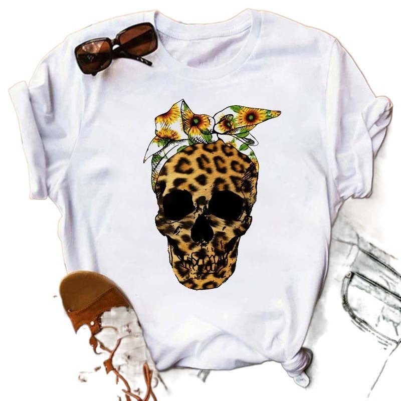 Vintage Print Letter Fashion Clothing Short-sleeved T-shirt