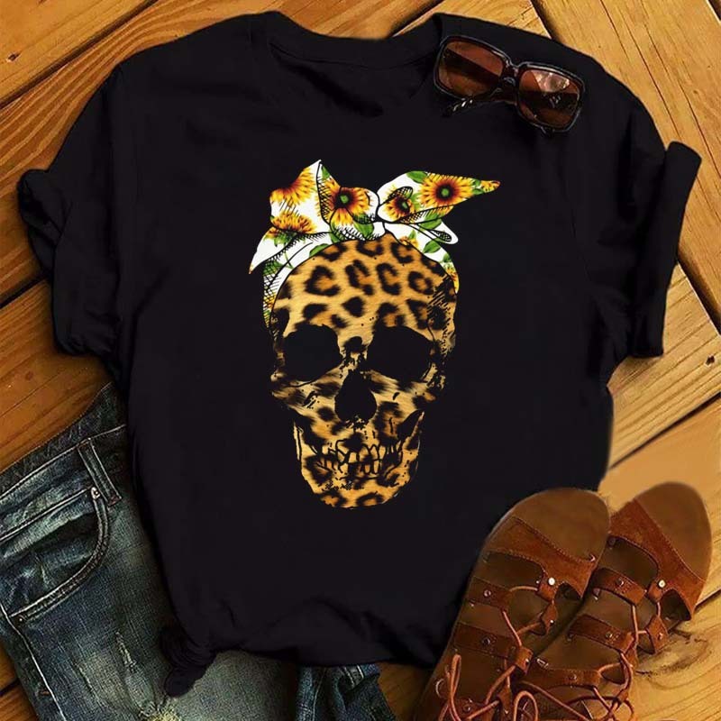 Vintage Print Letter Fashion Clothing Short-sleeved T-shirt