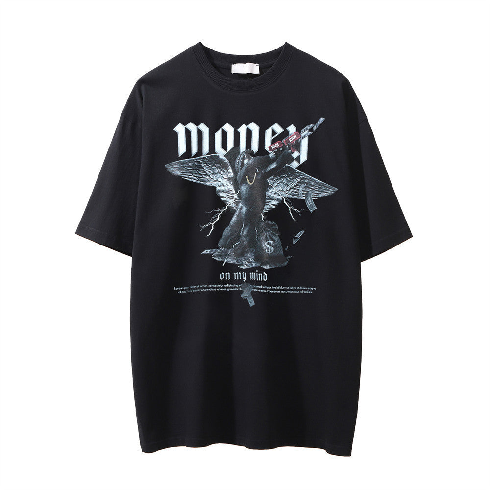 Printed Washed And Worn T-shirt For Men