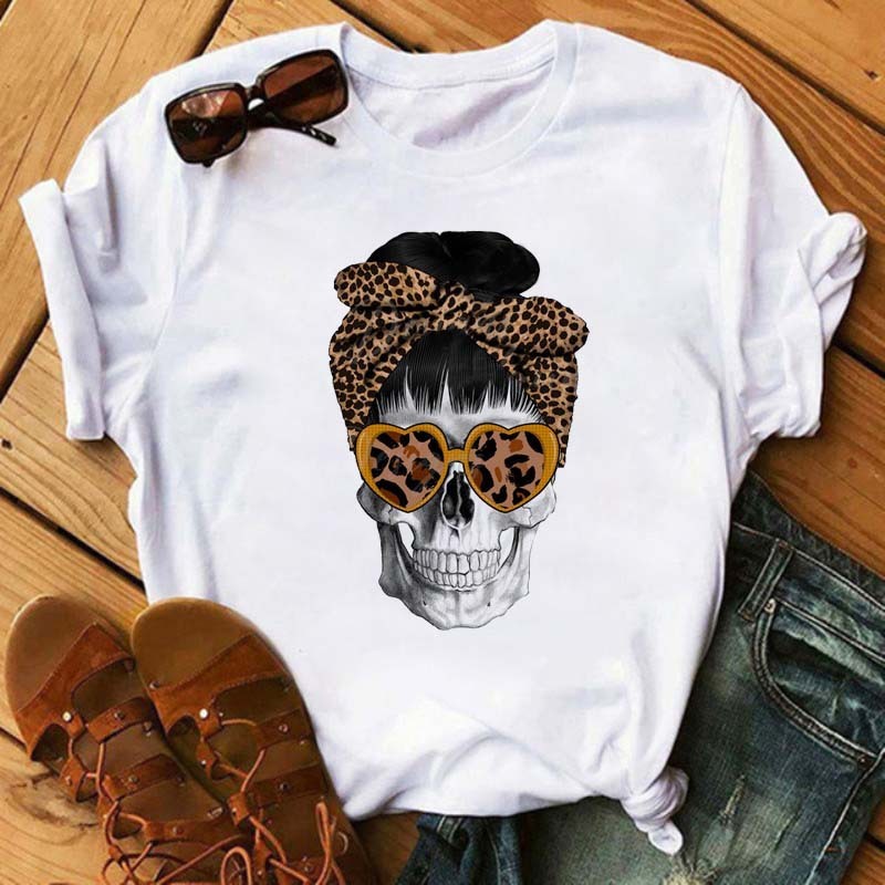 Vintage Print Letter Fashion Clothing Short-sleeved T-shirt