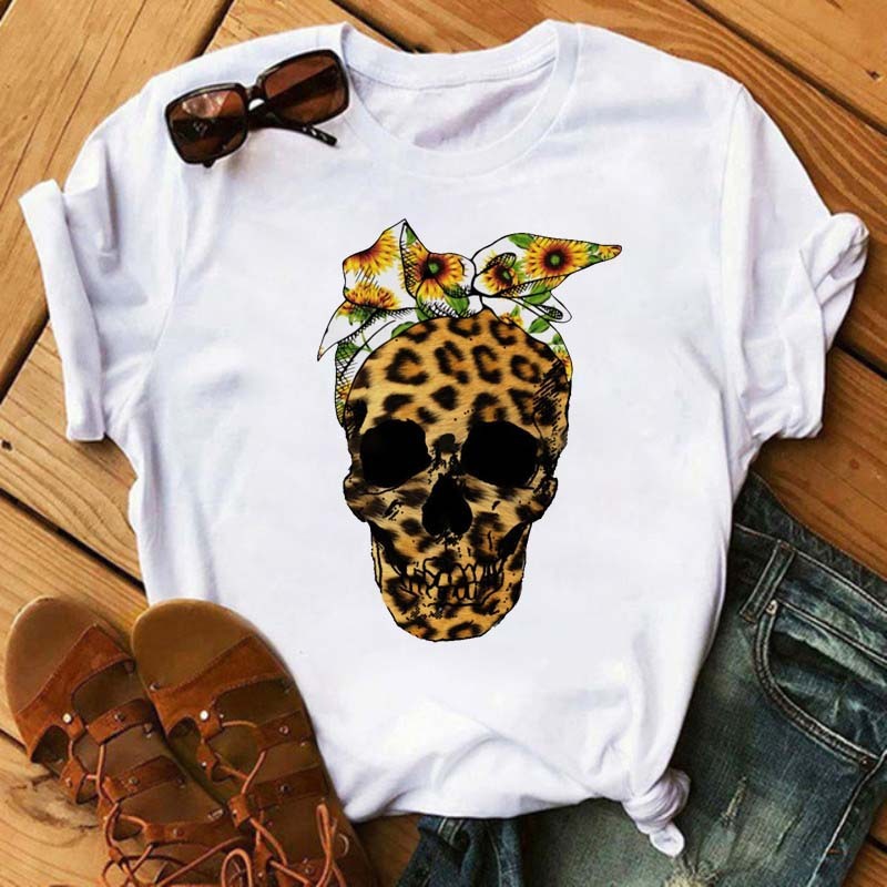 Vintage Print Letter Fashion Clothing Short-sleeved T-shirt