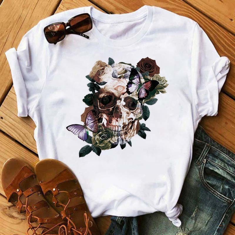 Vintage Print Letter Fashion Clothing Short-sleeved T-shirt