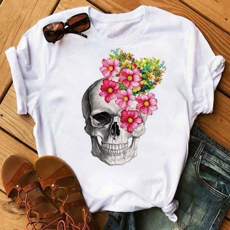 Vintage Print Letter Fashion Clothing Short-sleeved T-shirt