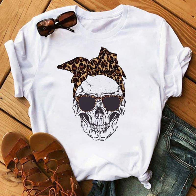 Vintage Print Letter Fashion Clothing Short-sleeved T-shirt