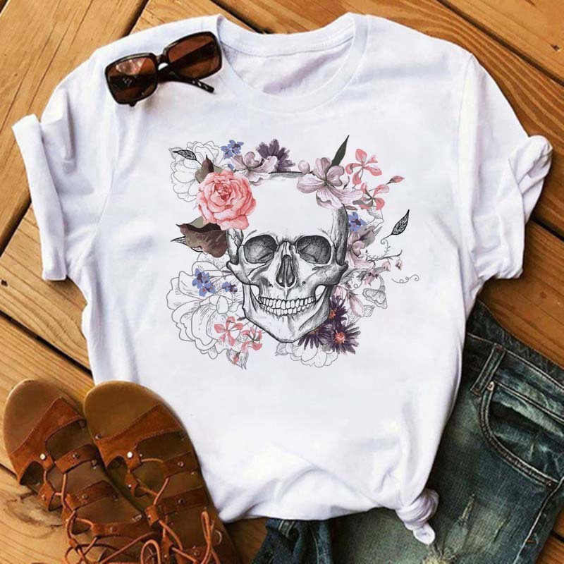 Vintage Print Letter Fashion Clothing Short-sleeved T-shirt