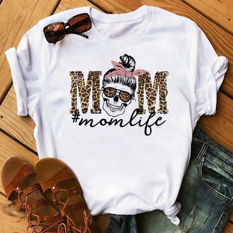 Vintage Print Letter Fashion Clothing Short-sleeved T-shirt