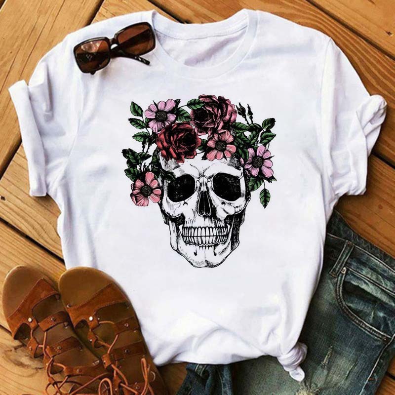 Vintage Print Letter Fashion Clothing Short-sleeved T-shirt