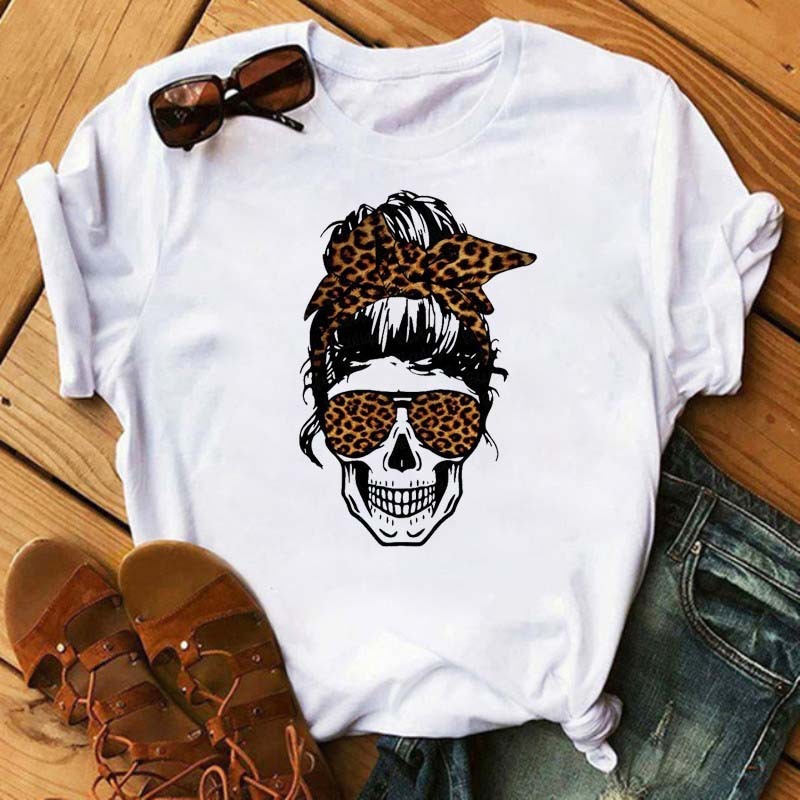 Vintage Print Letter Fashion Clothing Short-sleeved T-shirt